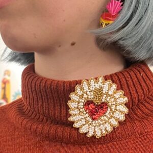 Broche coeur Marguerite